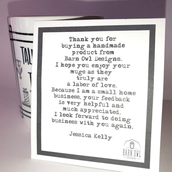 BARN OWL DESIGNS Talk Dirt To Me Funny Garden Mug for Gardeners Coffee Tea NWT! - Picture 7 of 10